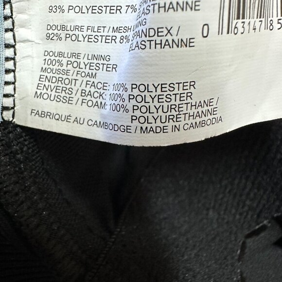 NWT Christina Blue - One-Piece Black Ribbed Bathing Suit Gold Faux Buttons, 24W - Picture 8 of 9